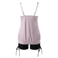 thumbnail image 3 of Women Swimsuits Solid Color Stylish Ruffle Tankini Tops with Boyshorts Light Purple Women Bathing Suits L, 3 of 6