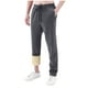 thumbnail image 1 of Pantalones anchos de pana con cordón para hombre - Poliéster, color liso, estilo informal, 1 of 7