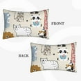 thumbnail image 4 of Balery Hand Drawn Animals Pillow Covers,Bed Pilowcases,Reversible Plush Throw Pillow Covers End Pillow Encasement,Pillow Case - 16"X24", 4 of 9