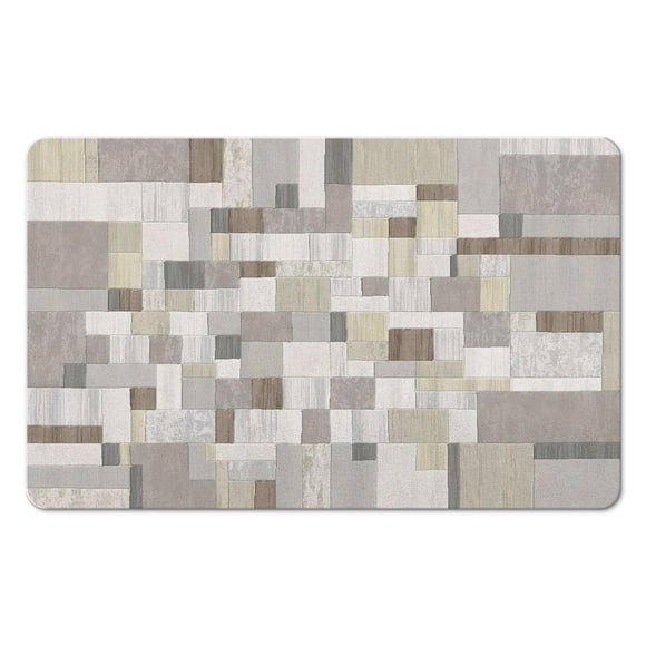 Tapis de Salle de Bain Durable et Réversible 20x32 Pouces : Lavable en Machine, Parfait pour une Utilisation Intérieure et Extérieure dans l'Entrée, la Cuisine, la Chambre - Tapis de Bienvenue au Design Élégant à Couches