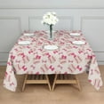 thumbnail image 3 of Pink Bows and Baseballs Pattern Square Tablecloth,Waterproof Square Table Cover,Wipeable Spillproof Washable Table Cover for Home Kitchen Party Decor 52"x52"(132x132cm), 3 of 6