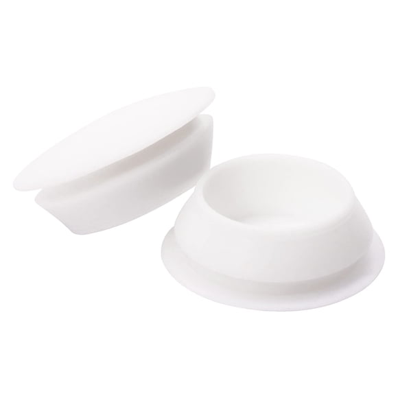 Onlykxy 5 piezas de silicona redonda tipo broche de bloqueo para muebles tapones para orificios botón cubierta protectora tapa color de la cabeza: blanco (25 mm/0,98 pulgadas)
