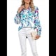 thumbnail image 2 of Blusas Bohemias con Cuello en V y Mangas Farol para Mujer 2025 Azul y Verde L, 2 of 10