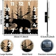 thumbnail image 2 of 12inch Bear Wall Clock Silent Non-Ticking Clocks Forest Wildlife Wall Clocks Battery Operated Rustic Farmhouse Clock for Home Decor Living Room Kitchen Office colorful, 2 of 9
