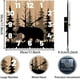 thumbnail image 2 of Reloj de pared de madera de oso de 12 pulgadas, silencioso, sin tictac, reloj de pared de madera con diseño de vida silvestre del bosque, funciona con pilas, reloj de pared rústico de granja para, 2 of 8