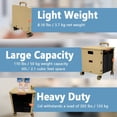 thumbnail image 6 of Foldable Utility Cart Portable with Durable Heavy Duty Plastic Telescoping Handle Collapsible 4 Rotate Wheels for Travel Shopping(Khaki), 6 of 7