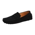 thumbnail image 3 of Rokment Women's Men's Moccasines Slip on Penny Loafers Walking Shoes Classic Comfortable Suede Flat Spring Fall Casual Dress Footwear Black Size 7, 3 of 4