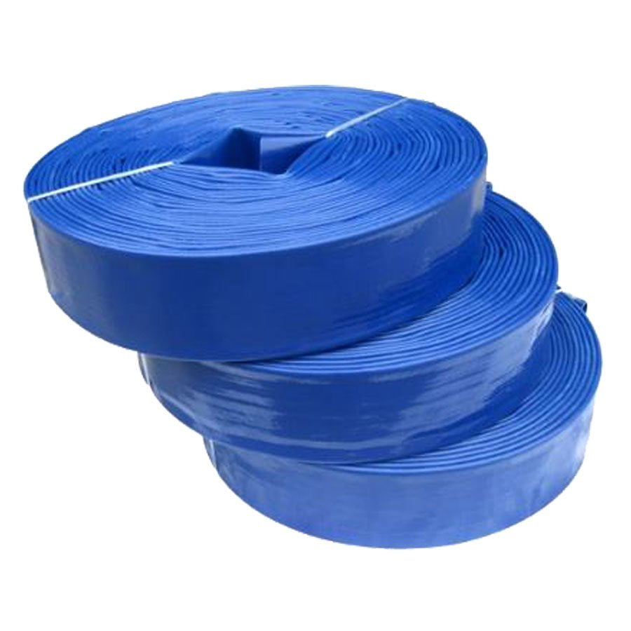 Pvc lay flat hose,blue color,w.p 4bar,2"*30m, normal package Walmart