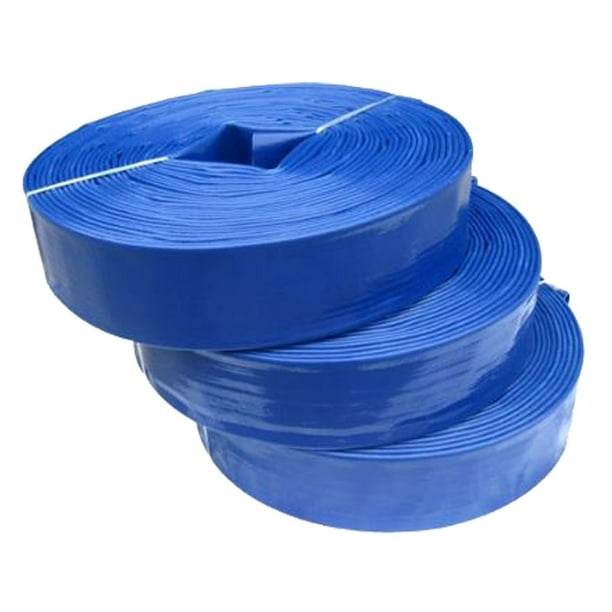 Pvc lay flat hose,blue color,w.p 4bar,2"*30m, normal package Walmart