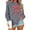 Gray, variant on GUZOM Womens Gray Christmas Sweatshirt - Merry Christmas Red Bow Print, Loose Crewneck Long Sleeve, 100% Polyester Soft Festive Holiday Casual/Lounge Wear,Size S