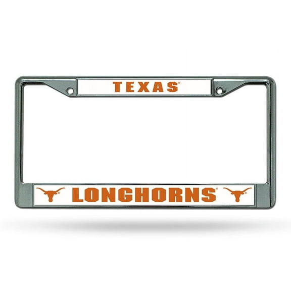 Texas Longhorns Chrome License Plate Frame