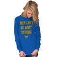 thumbnail image 3 of Our Love is Navy Strong Anchor Logo Unisex Plus Size Long Sleeve Shirt Brisco Brands 3X, 3 of 5