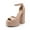 NUDE-PU, variant on BURUDANI High Heels Chunky Block Platform Heels for Women Ankle Strap Sexy Open Square Toe Heels