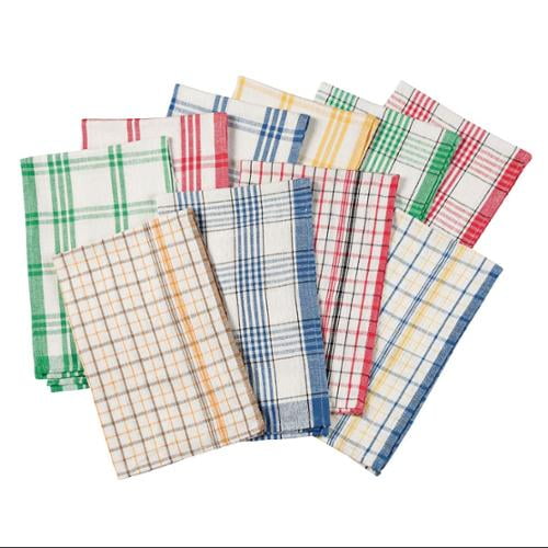 Plaid Kitchen Towels Set Of 10 Walmart Com Walmart Com
