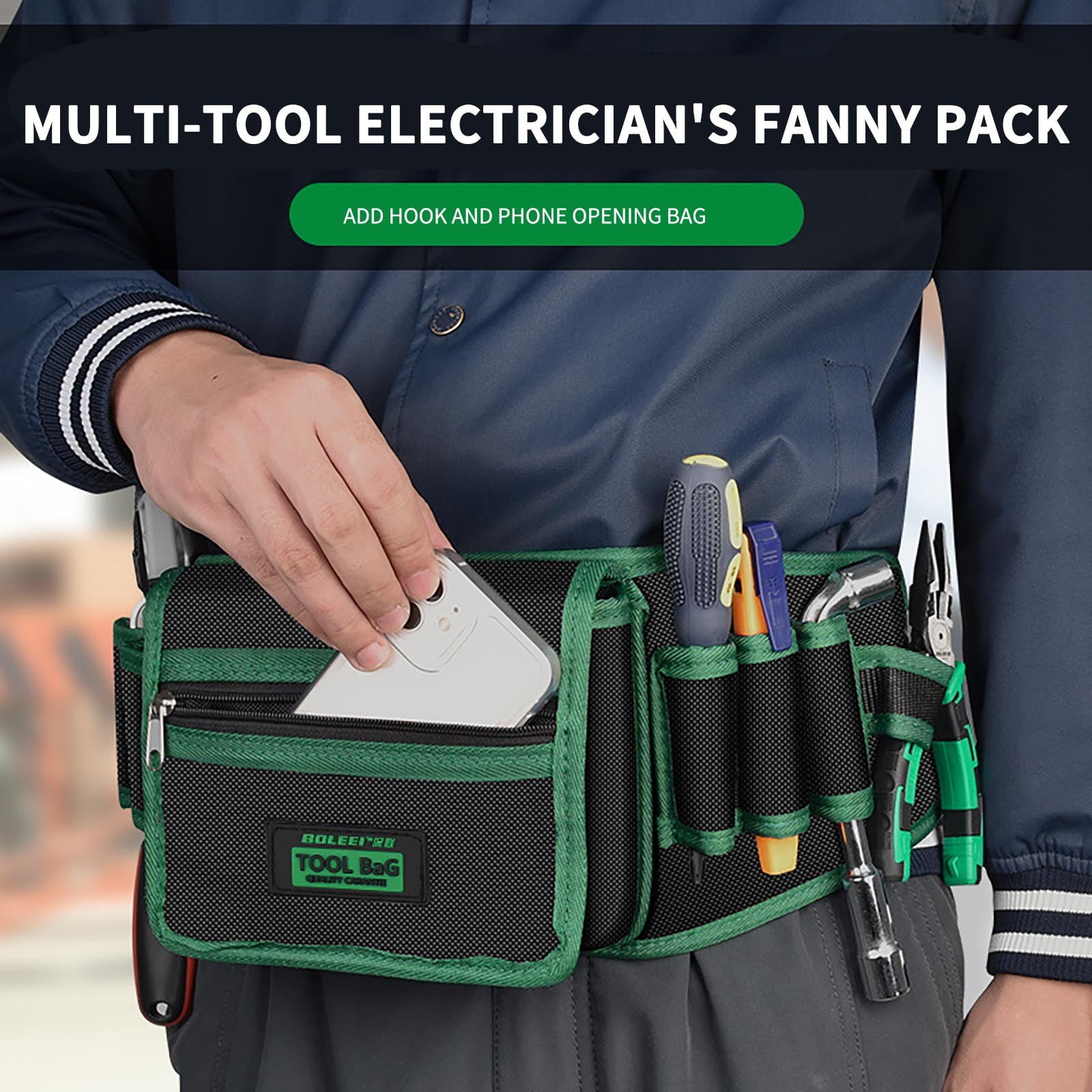 XIAOLE Tool Belt, 7 Pocket Tools Pouch With Hammer Holder XIAOLE Tool Belt, 7 Pocket Tools Pouch With Hammer Holder