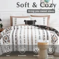 thumbnail image 3 of Amberspace Boho 7-piece Bed in a Bag Comforter Set with Sheets,Brown,King, 3 of 8