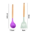 thumbnail image 2 of BPA liberan el silicón antiadherente que cocina los utensilios de cocina con la manija de madera, artilugios de cocina a prueba de calor, 2 of 5