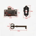 thumbnail image 2 of Cabinet Door Lock Set Key Clock China Placement Style Antique Jewlery M8R6, 2 of 6