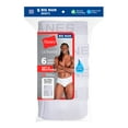 thumbnail image 6 of Hanes  Brief 6 Pack Cool Comfort Men Ultimate Big  Waist White Underwear 2XB-4XB, 6 of 7