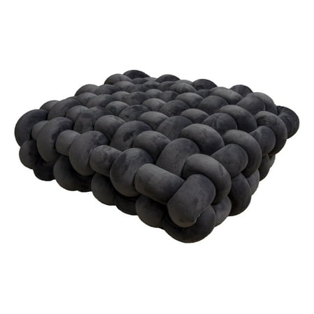 

Solid Color Plush Square Woven Cushion SoftKnot Square Cushion Balcony Window Tatami Floor Pillow Cushion-AQ-40×40×12cm