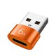 thumbnail image 1 of 1 Uds 6A Tipo C una USB 3,0 OTG Adaptador USB C Hembra una USB Macho Convertidor para , Naranja, 1 of 10