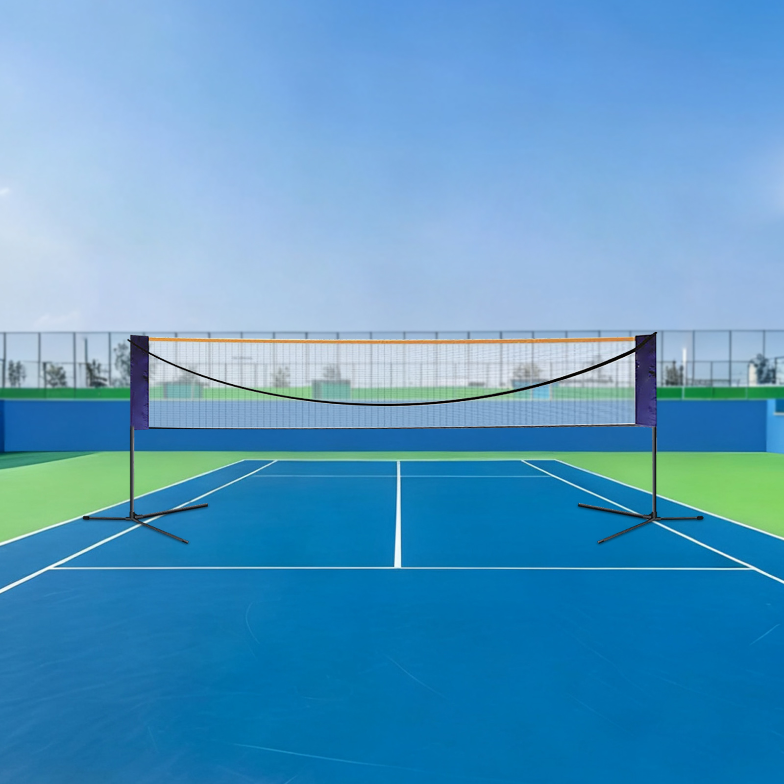 Portable Badminton Net Indoor Outdoor Volleyball Training Court Sports Tool, for Playing Badminton, Modified Volleyball, Tennis