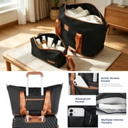 Hardside Luggage Sets Lightweight Suitcase with Spinner Wheel TSA Lock Travel Duffel Bag, Black