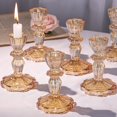 thumbnail image 1 of Portavelas Simeitol Glass Gold para velas cónicas, 6 unidades, 1 of 7