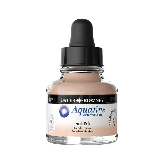 Daler-Rowney Aquafine Watercolor Ink, 29.5ml, Portrait Pink