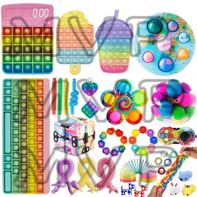 goowrom Ensemble de Jouets Sensoriels Fidget 37 Pcs Jouets Anti-Anxiété Ensemble Anti-Stress