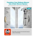 thumbnail image 5 of WOWOW Single Handle 7 Spray Patterns Wall Mounted Shower Faucet with Hand Shower 1.8 GPM in Black, 5 of 8