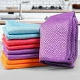 thumbnail image 4 of Multipurpose Fish Scales Cleaning Cloths Wire Microfiber Cleaning Towels for Polishing Glass and Drying Dishes 30 X 40cm, 4 of 5