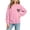 Pink_A, variant on Rrxhxhs Girls Sweatshirt Leopard Bow Print Crew Neck Long Sleeve Loose Casual Pullover Top