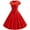 Red, variant on Evening Dress for Women Sexy Women Vintage Short Sleeve 50s Housewife Casual Evening Party Prom Dress