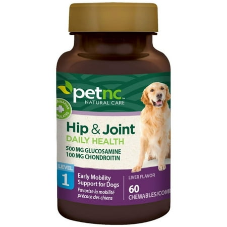 Petnc Natural Care Hip & Joint Daily Health for Dogs, Liver Flavor, 60