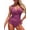 Lotus Root Color, variant on Tummy Control Swimsuits for Women Slimming Bathing Suit Retro Ruched Push Up Vintage Padded Swimwear Red M
