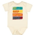 thumbnail image 3 of Inktastic Skateboarding Eat Sleep Skateboard Repeat Boys or Girls Baby Bodysuit, 3 of 5