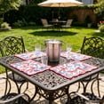 thumbnail image 6 of Beautynvta 4th of July Placemats, Stars and Stripes Bows Decor Patriotic Placemats, Red White Blue Heat-Resistant Washable Table Mat for Kitchen Dining Table Decor, 13x13 Inch, 6 of 7