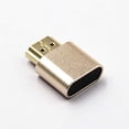 thumbnail image 3 of HDMI DDC EDID Dummy Plug,[3840x2160@60Hz New Generation] VGA Virtual Display Adapter Headless Ghost Display Emulator Lock Plate for Ethereum ETH ZEC BTC Mining (1 Pack)?, 3 of 3