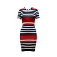thumbnail image 3 of Drses Women's Summer Round Neck Bodycon Maxi Dresses 2024 Casual Short Sleeved Ribbed Knit Striped Beach Vacation Long Dress, 3 of 4
