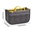 thumbnail image 3 of Bolsa Organizadora de Viaje con Doble Cremallera, Bolsillos de Malla Transparente y Diseño Multicompartimento: Bolsa de Almacenamiento Plegable de Poliéster para Cosméticos, Artículos de Aseo, Papele, 3 of 6