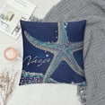 thumbnail image 2 of Qinduosi Throw Pillow Cover Beach Starfish On Background Cushion Cover Home Decorative Pillowcases White, 2 of 5