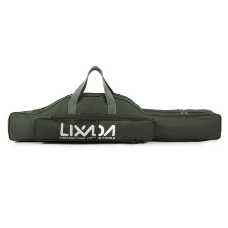 Fly Fishing Rod Cases - Lixada 100cm/130cm/150cm Fishing Bag Portable Folding Fishing Rod Reel Bag Fishing Pole Gear Tackle Tool Carry Case Carrier Travel Bag Storage Bag Organizer