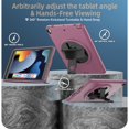 thumbnail image 5 of SaniMore for iPad 10.2" (9th/8th/7th Generation, 2021/2020/2019) Case, 3 Layers Multi-Functional Cover with 360° Rotation Hand Strap & Kickstand Pencil Holder Full Body Protective Shell, Winered, 5 of 7