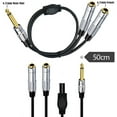 thumbnail image 4 of AOOOWER 6.35mm Stereo Male to 2x6.35mm Female Cable Stereo Headphone Guitar Extension Cable Cord for Amplifiers Headphone, 4 of 8