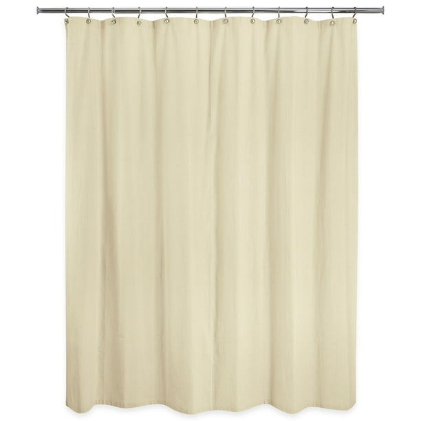 Washed Cotton Beige Solid Color Shower, What Color Shower Curtain For Beige Bathroom