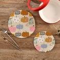 thumbnail image 2 of SKYSONIC Fall Colorful Doodle Pumpkin Pot Holders Trivets, 2 Pcs Heat Resistant Trivets, Cotton Thread Weave Mats for Hot Pads Pans Pot Bowl Teapot for Kitchen Decor, 2 of 7