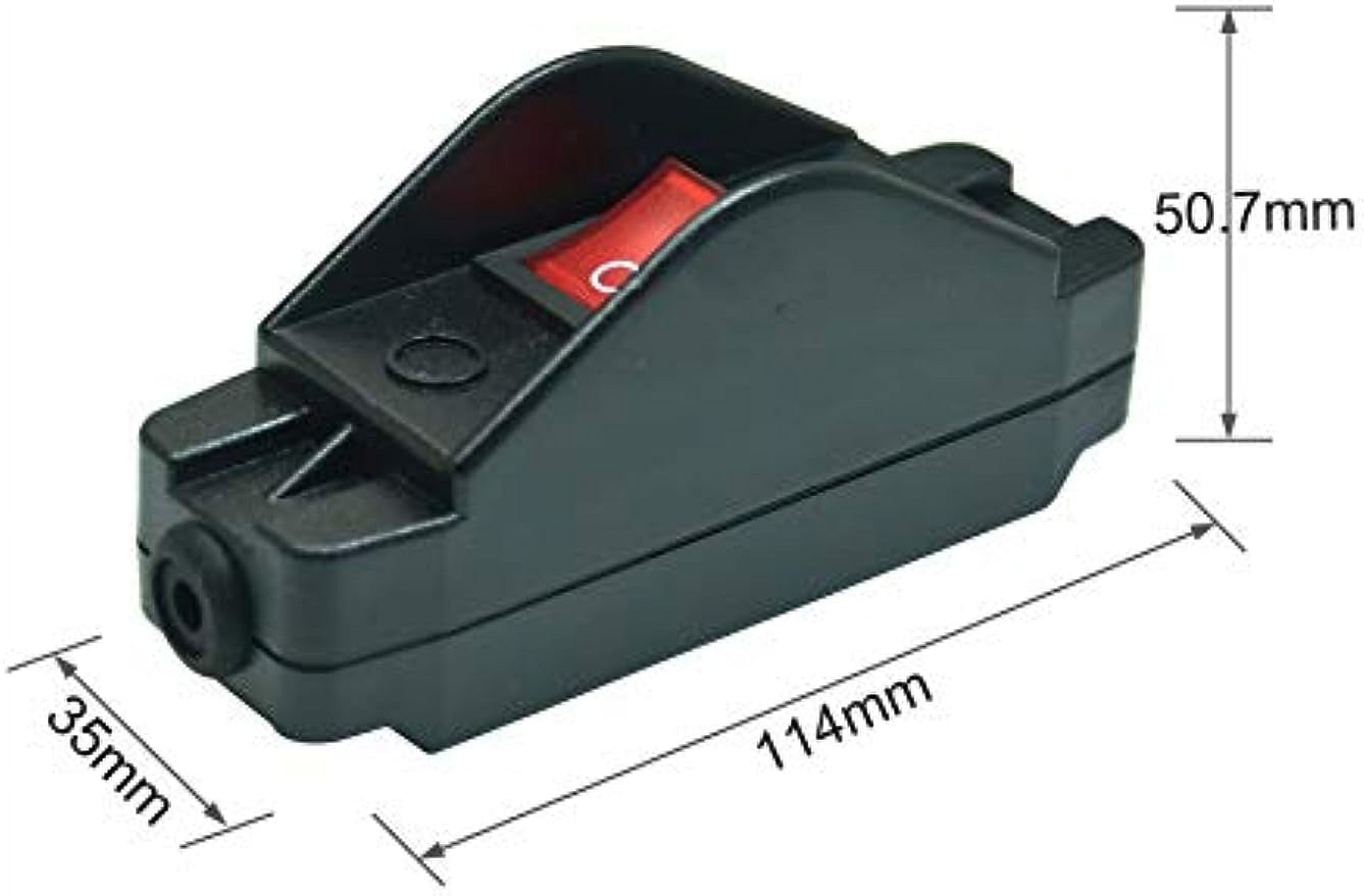Totowood, Inline Cord Switch, 16A 125V/250V, Black with Red