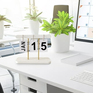 YUUFUU Wooden Perpetual Desk Calendar Blocks, Cute Desk Accessories Wood  Desktop Calendar Month Date Display Home Office Desk Decor Gifts for Women  Men (Purple and Yellow) - Yahoo Shopping
