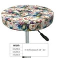 thumbnail image 4 of Fotbe Rose Flowers Stool Covers Round,Waterproof Round Bar Stool Covers Bar Chair Covers Washable Stool Cushion Slipcover for 12-14 Inch Chair-13 inch, 4 of 7